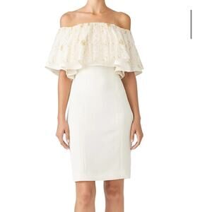 Slate & Willow Golden Iris Dress Cream Off Shoulder Size 16